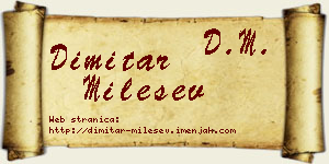 Dimitar Milešev vizit kartica